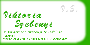 viktoria szebenyi business card